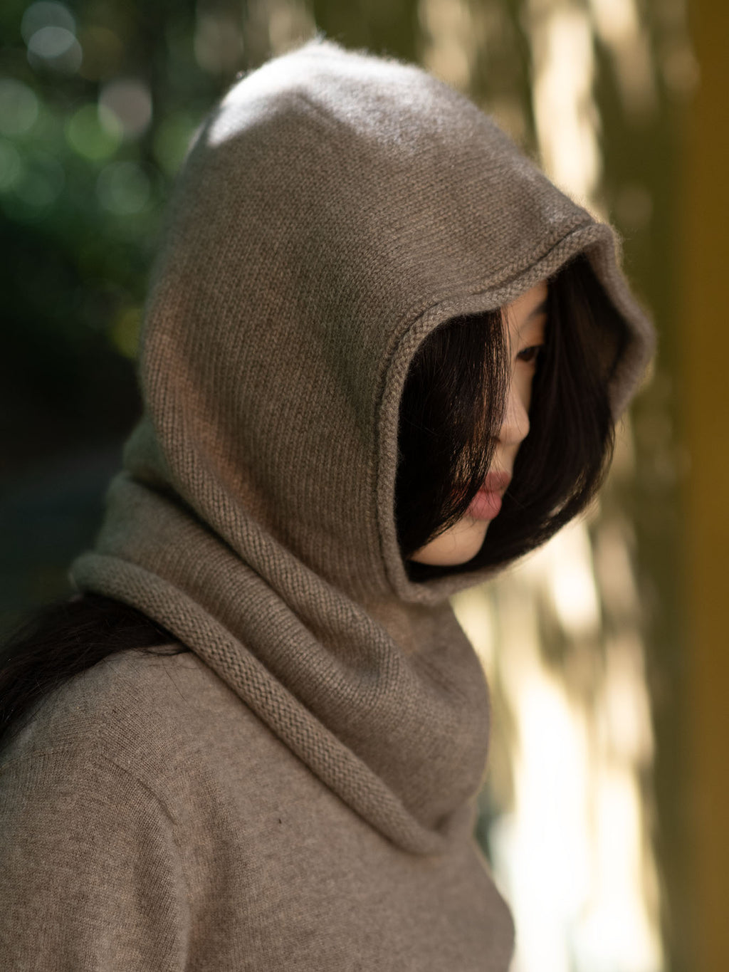 Oats & Rice Rolled Edge Balaclava | Taupe
