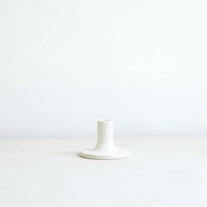 The Floral Society - Ceramic Taper Holder Medium | Matte White