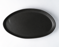 Haand Oval Platter - Ripple | 18 in - Matte Black
