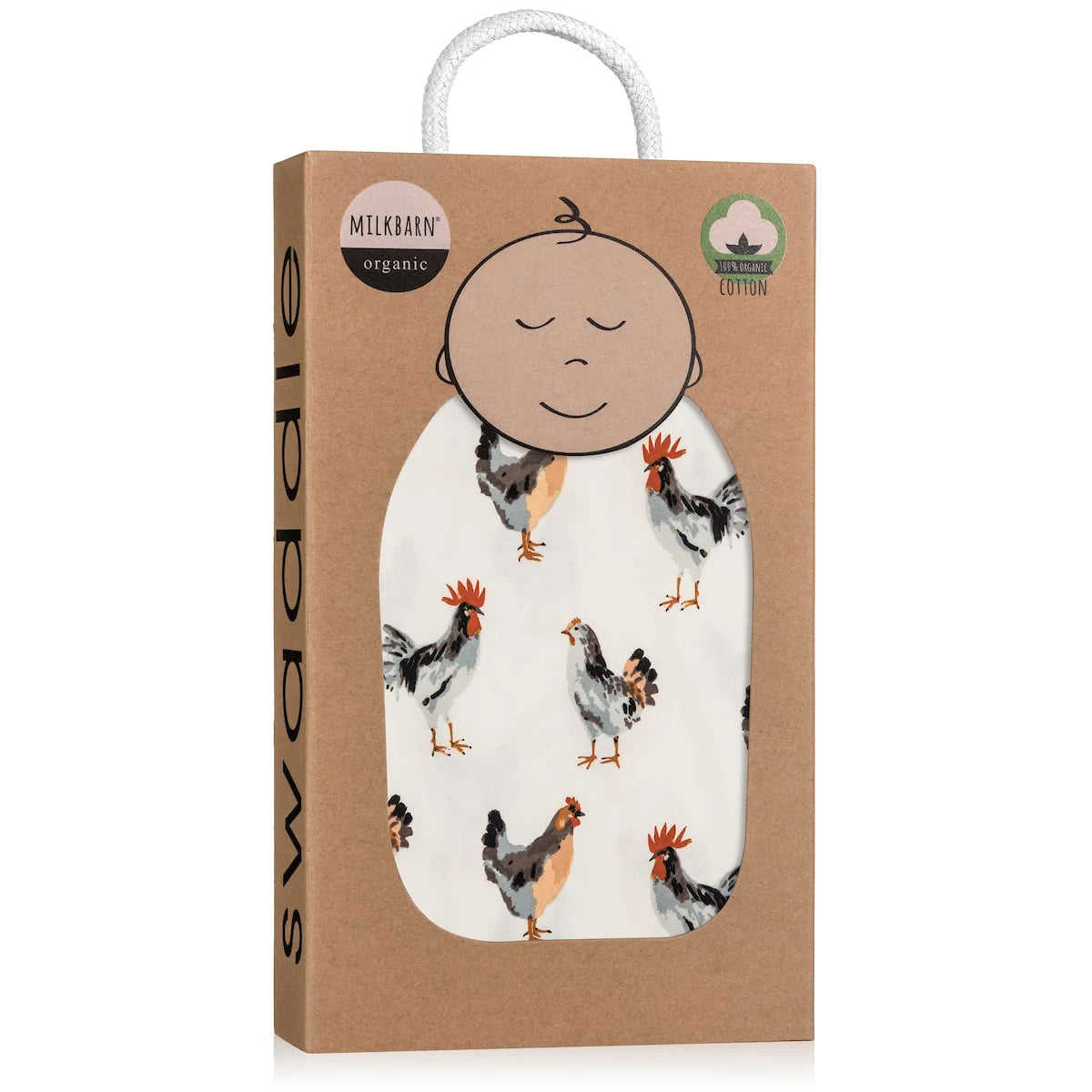 Milkbarn Organic Cotton Swaddle | Chicken