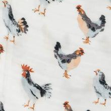 Load image into Gallery viewer, Milkbarn Organic Cotton Two-Piece Burp Cloth Set | Chicken

