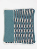Oats & Rice Coral Keyhole Cashmere Scarf | Blue