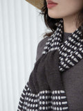 Oats & Rice Coral Keyhole Cashmere Scarf | Cacao