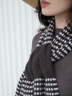 Oats & Rice Coral Keyhole Cashmere Scarf | Cacao