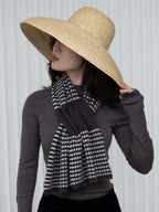 Oats & Rice Coral Keyhole Cashmere Scarf | Cacao