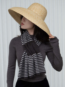 Oats & Rice Coral Keyhole Cashmere Scarf | Cacao