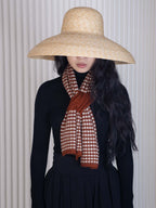 Oats & Rice Coral Keyhole Cashmere Scarf | Red