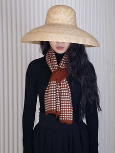 Oats & Rice Coral Keyhole Cashmere Scarf | Red