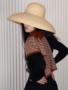 Oats & Rice Coral Keyhole Cashmere Scarf | Red