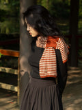 Oats & Rice Coral Keyhole Cashmere Scarf | Red
