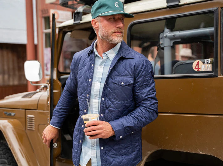 Criquet Quilted Shacket | Navy