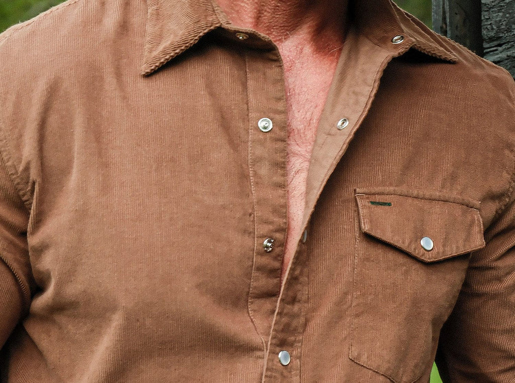 Criquet Corduroy Pearl Snap | Walnut