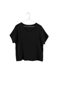 It Is Well L.A. Organic Short Sleeve Gauze Top - Black