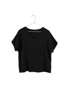 It Is Well L.A. Organic Short Sleeve Gauze Top - Black