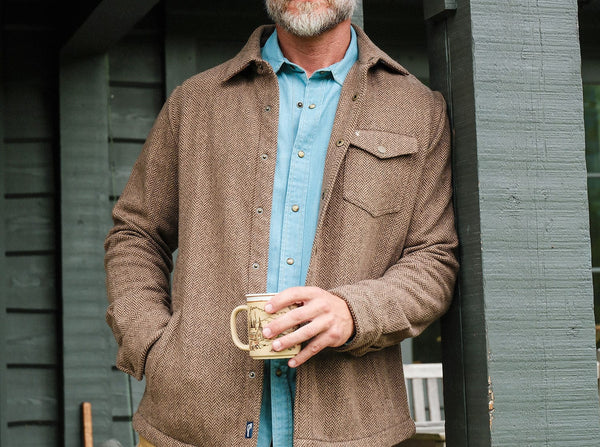 Criquet Wool Shacket | Herringbone