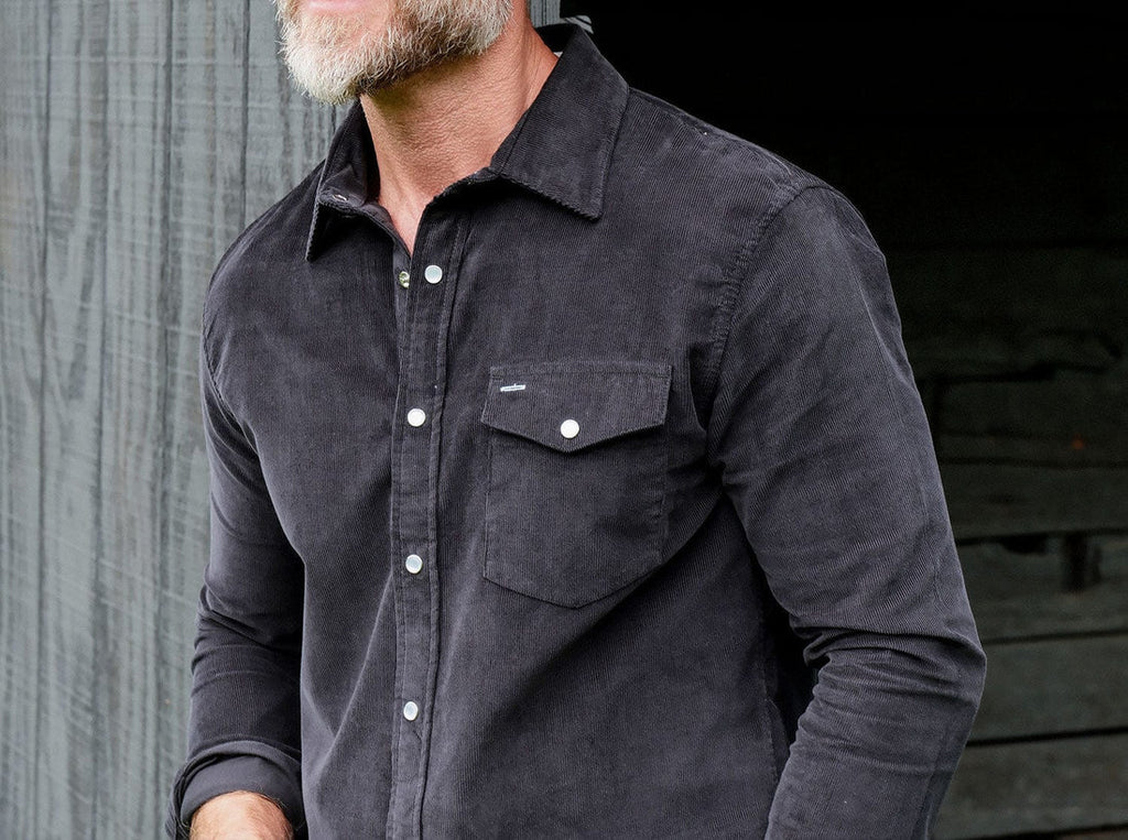 Criquet Corduroy Pearl Snap | Midnight Oil