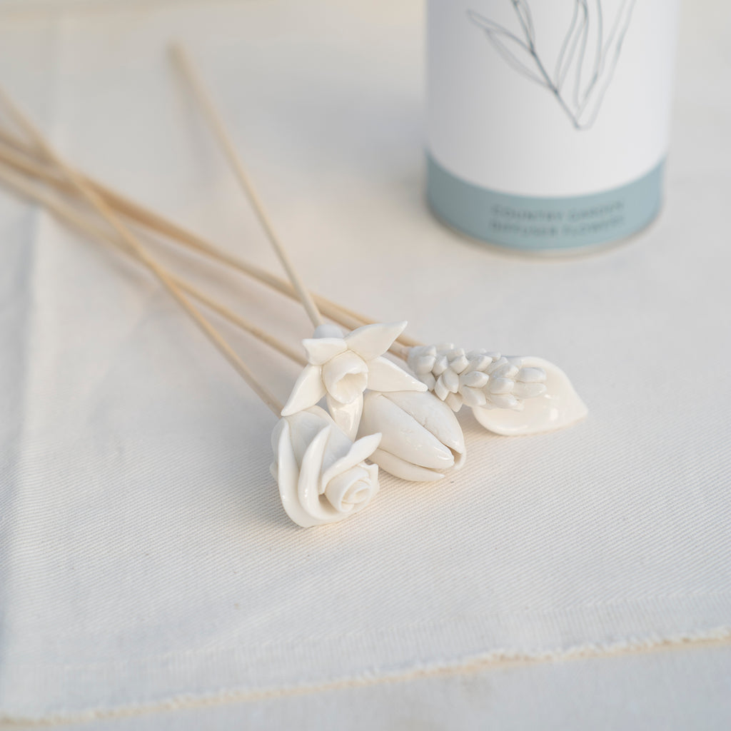 Purely Porcelain Diffuser Flowers Gift Set | Country Garden