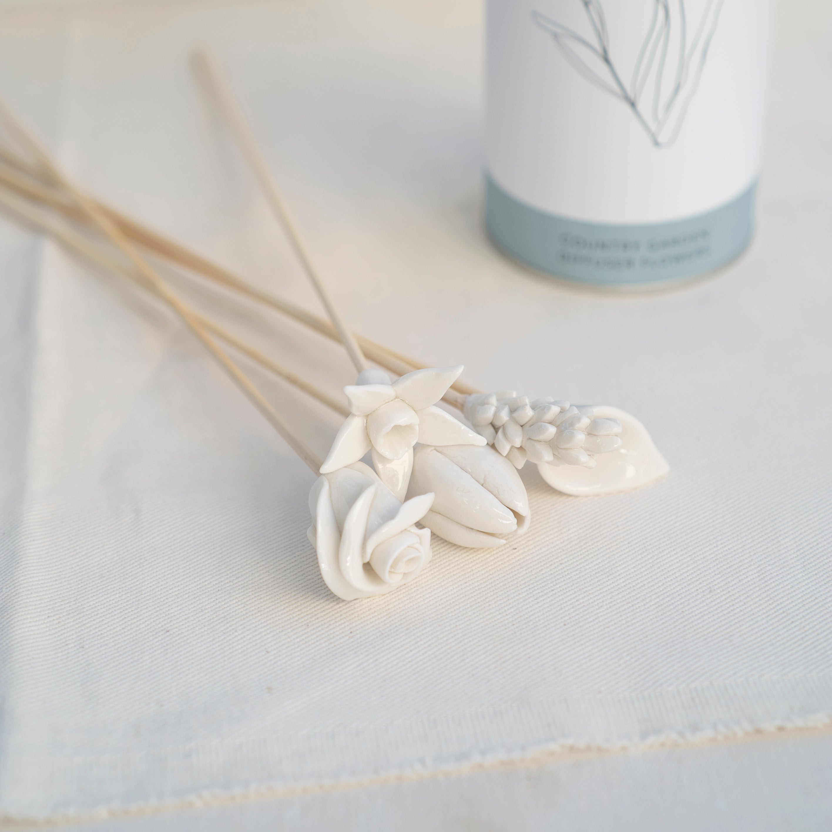 Purely Porcelain Diffuser Flowers Gift Set | Country Garden
