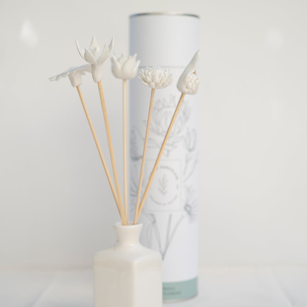 Purely Porcelain Diffuser Flowers Gift Set | Indigenous