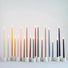 Load image into Gallery viewer, The Floral Society - 18&quot; Dipped Taper Candles | Peat
