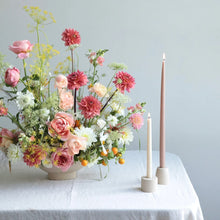 Load image into Gallery viewer, The Floral Society - 18&quot; Dipped Taper Candles | Peat
