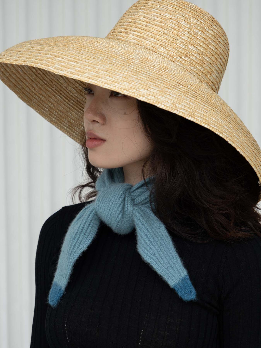 Oats & Rice Dorothy Cashmere Neck Scarf | Blue