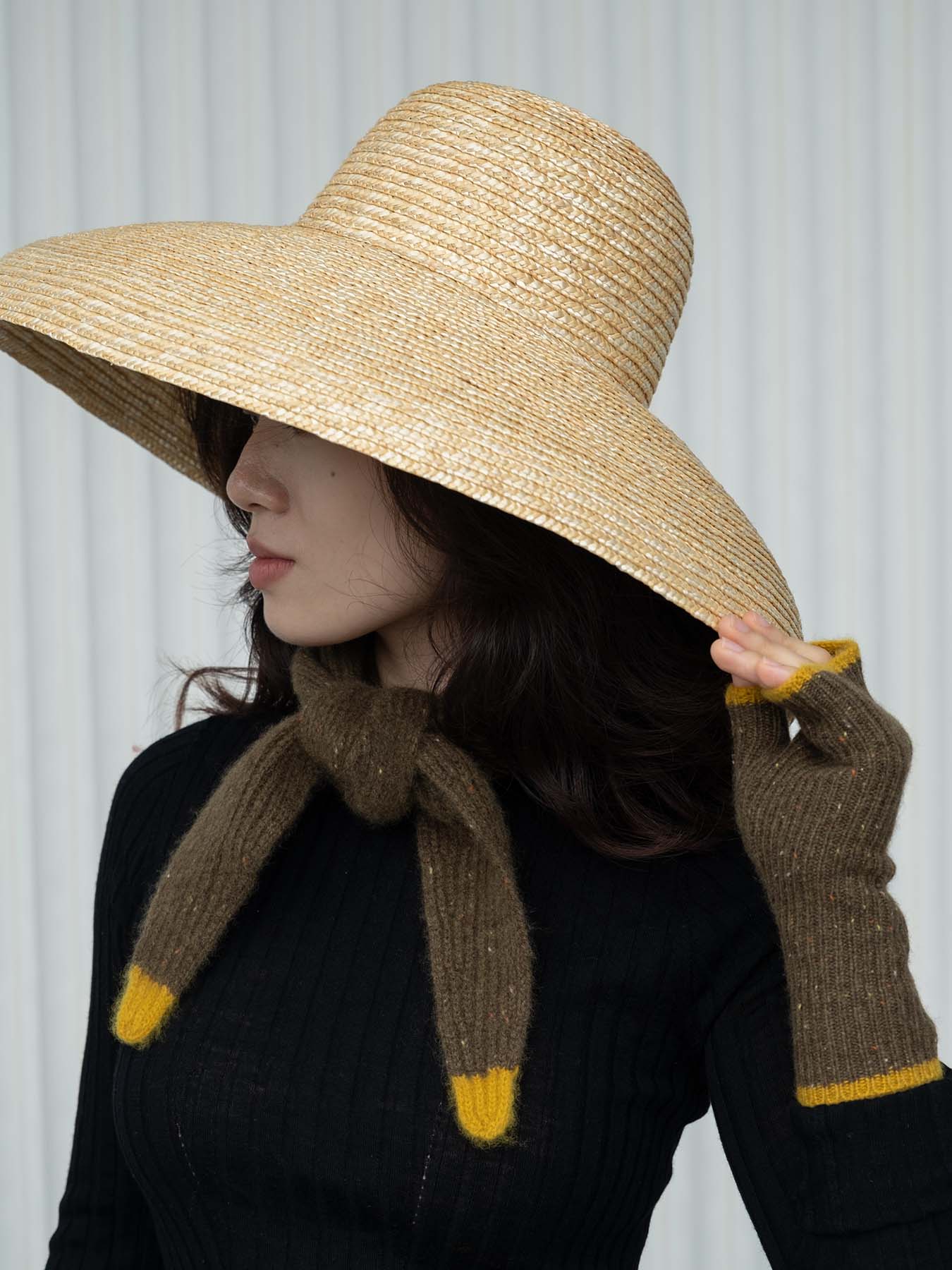Oats & Rice Dorothy Cashmere Neck Scarf | Green