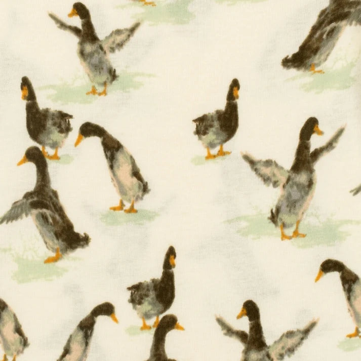 Milkbarn Organic Cotton Long Sleeve One Piece | Duck