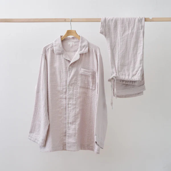 Uchino Marshmallow Gauze Pajama Unisex - Light Gray