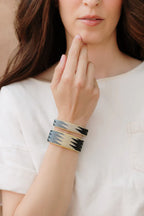 Etkie Native-American-Made Cuff - Coco Silver | Small