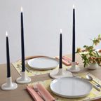 The Floral Society - Ceramic Taper Holder Medium | Matte White
