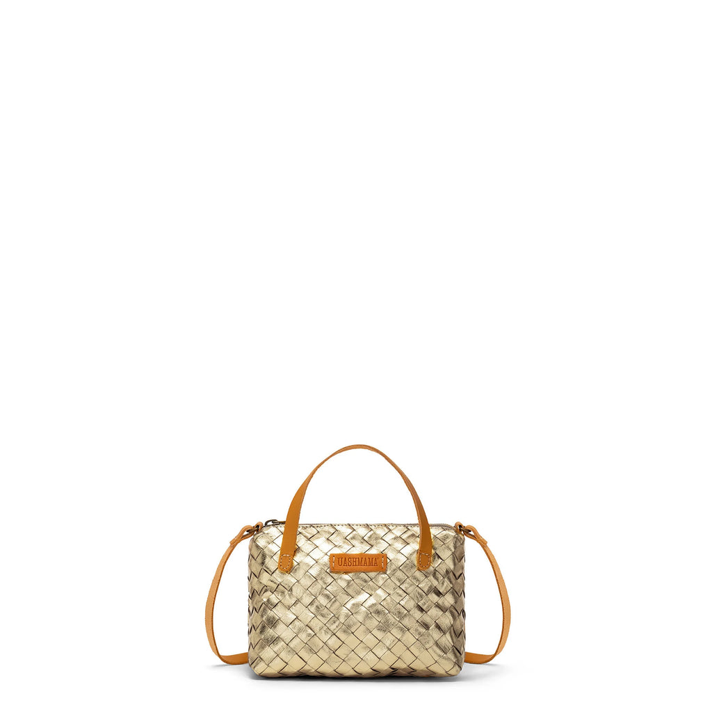 Uashmama Gemmina Crossbody Bag - Woven Platino