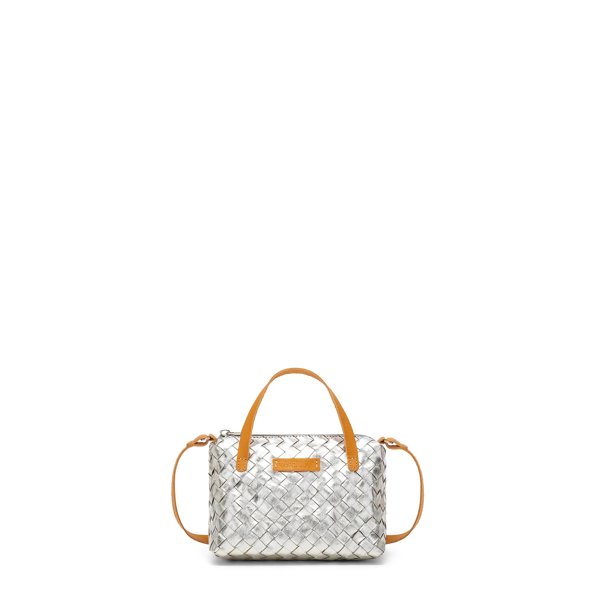 Uashmama Gemmina Crossbody Bag - Woven Silver