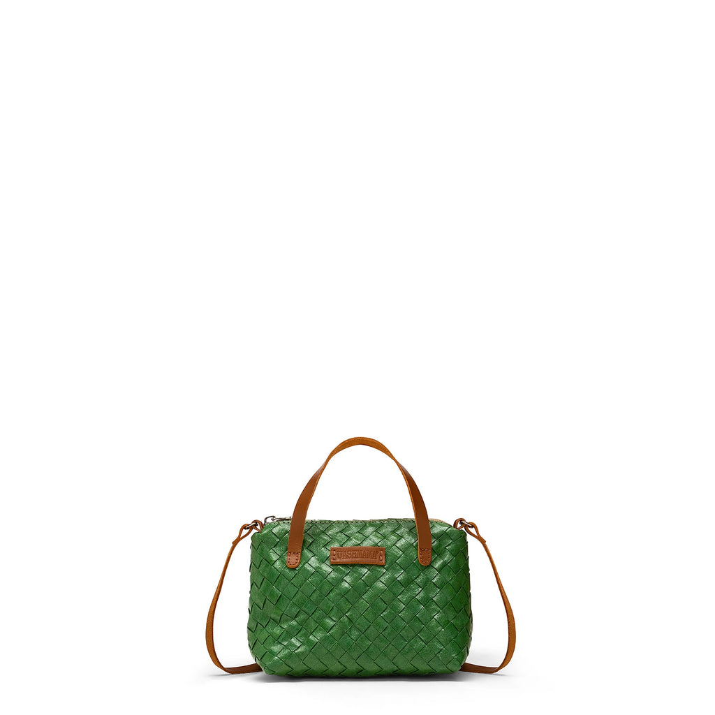 Uashmama Gemmina Crossbody Bag - Woven Green