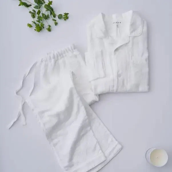 Uchino Marshmallow Gauze Pajama Unisex - White
