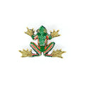 Trovelore Green Flying Frog Brooch