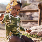 Milkbarn Cotton Long Sleeve One Piece | Apple Orchard