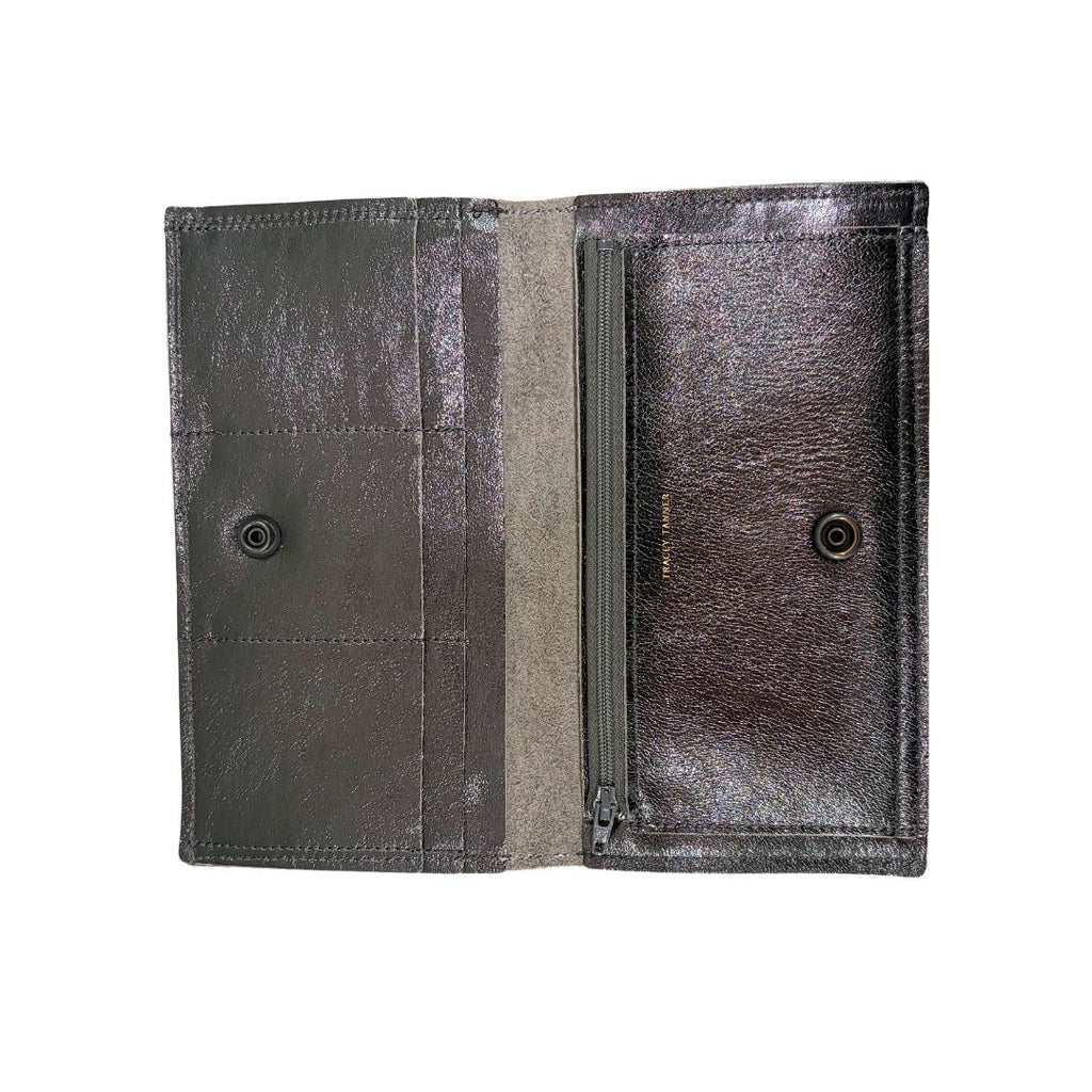 Tracey Tanner - Foil Sarah Wallet | Matte Foil Gunmetal