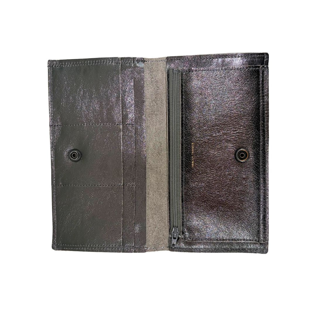 Tracey Tanner - Foil Sarah Wallet | Matte Foil Gunmetal