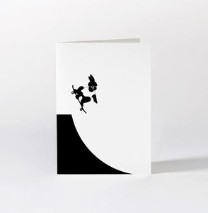 HAM Luxury Greeting Card - Skateboarding Rabbit