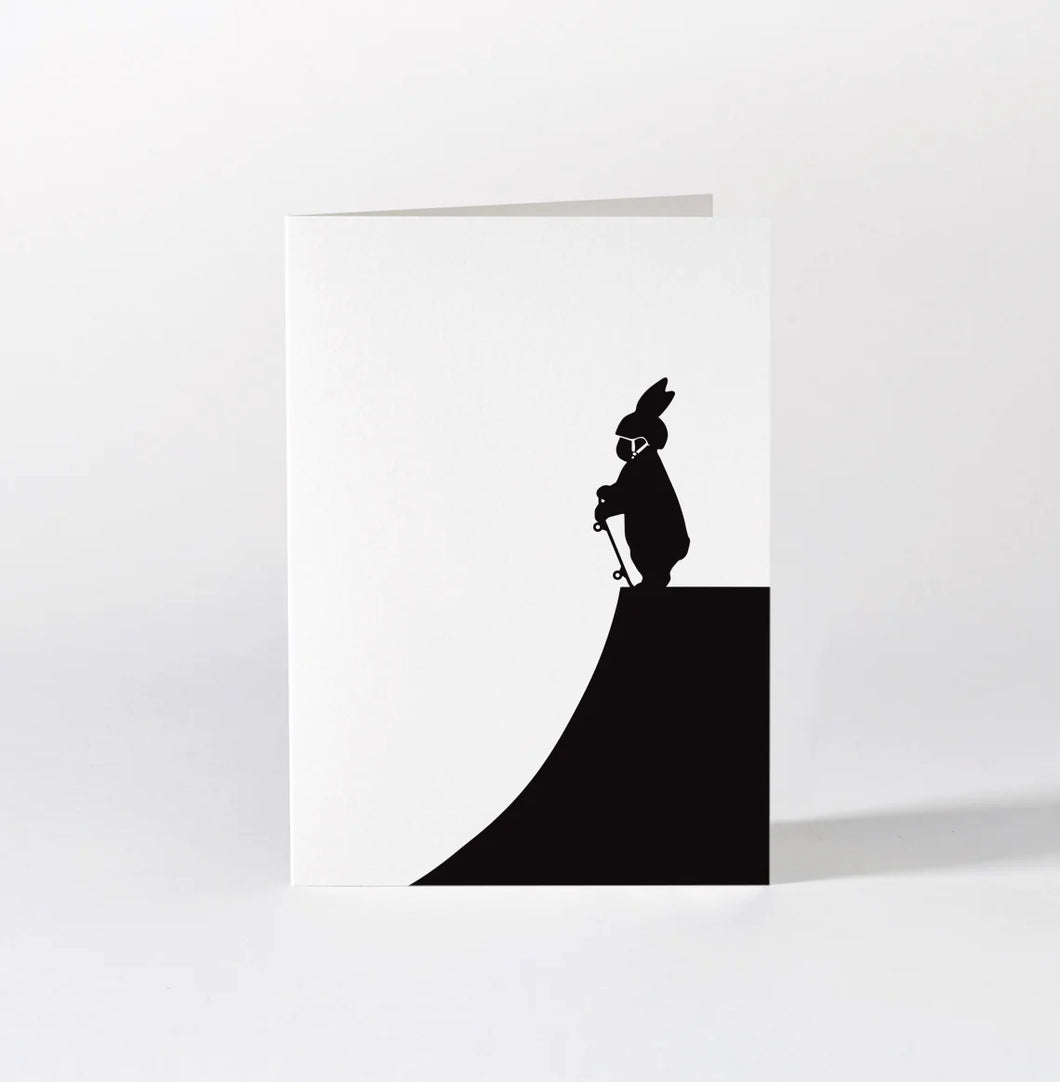 HAM Luxury Greeting Card - Skatepark Rabbit