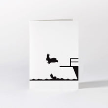 Load image into Gallery viewer, HAM Luxury Greeting Card - Diving Rabbit

