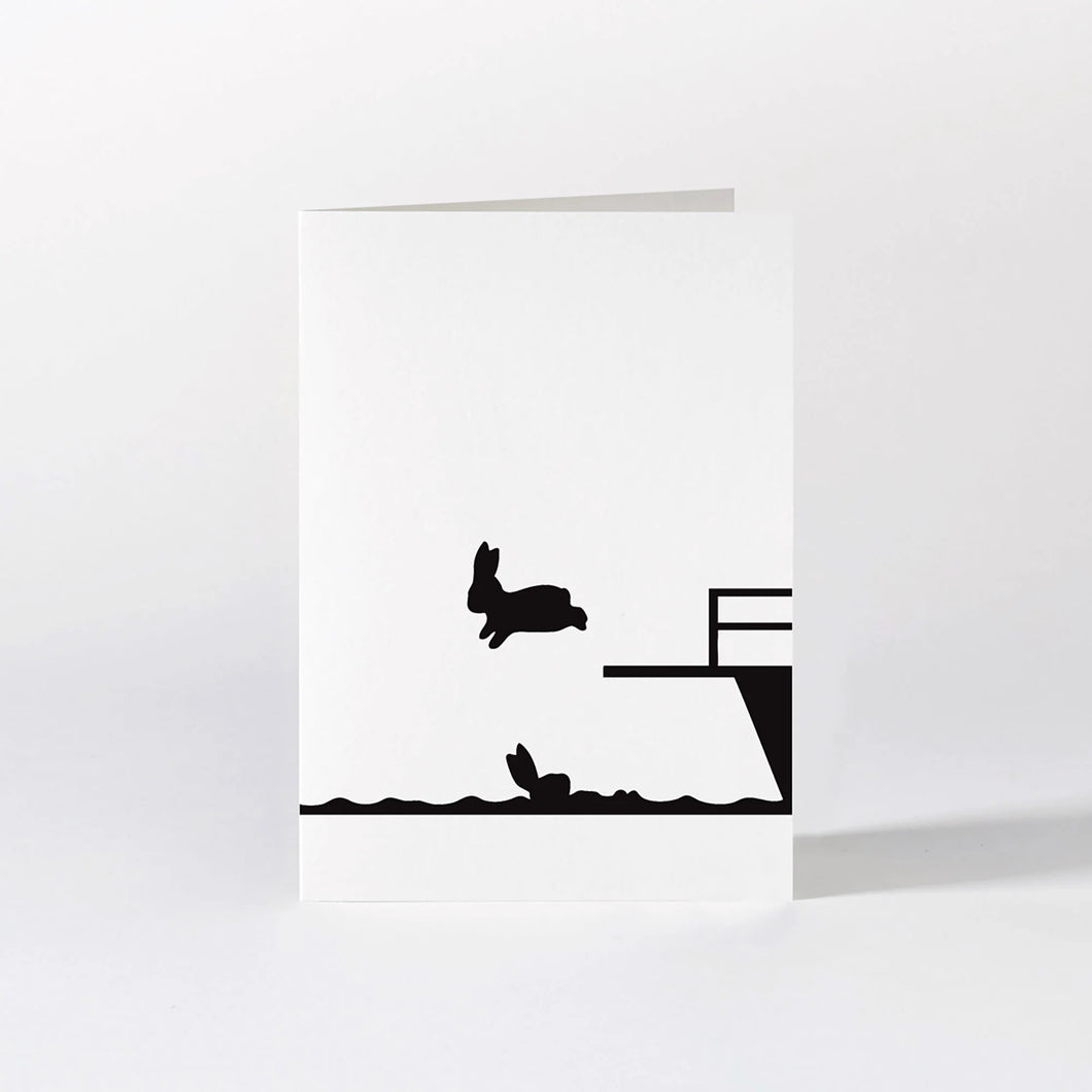 HAM Luxury Greeting Card - Diving Rabbit