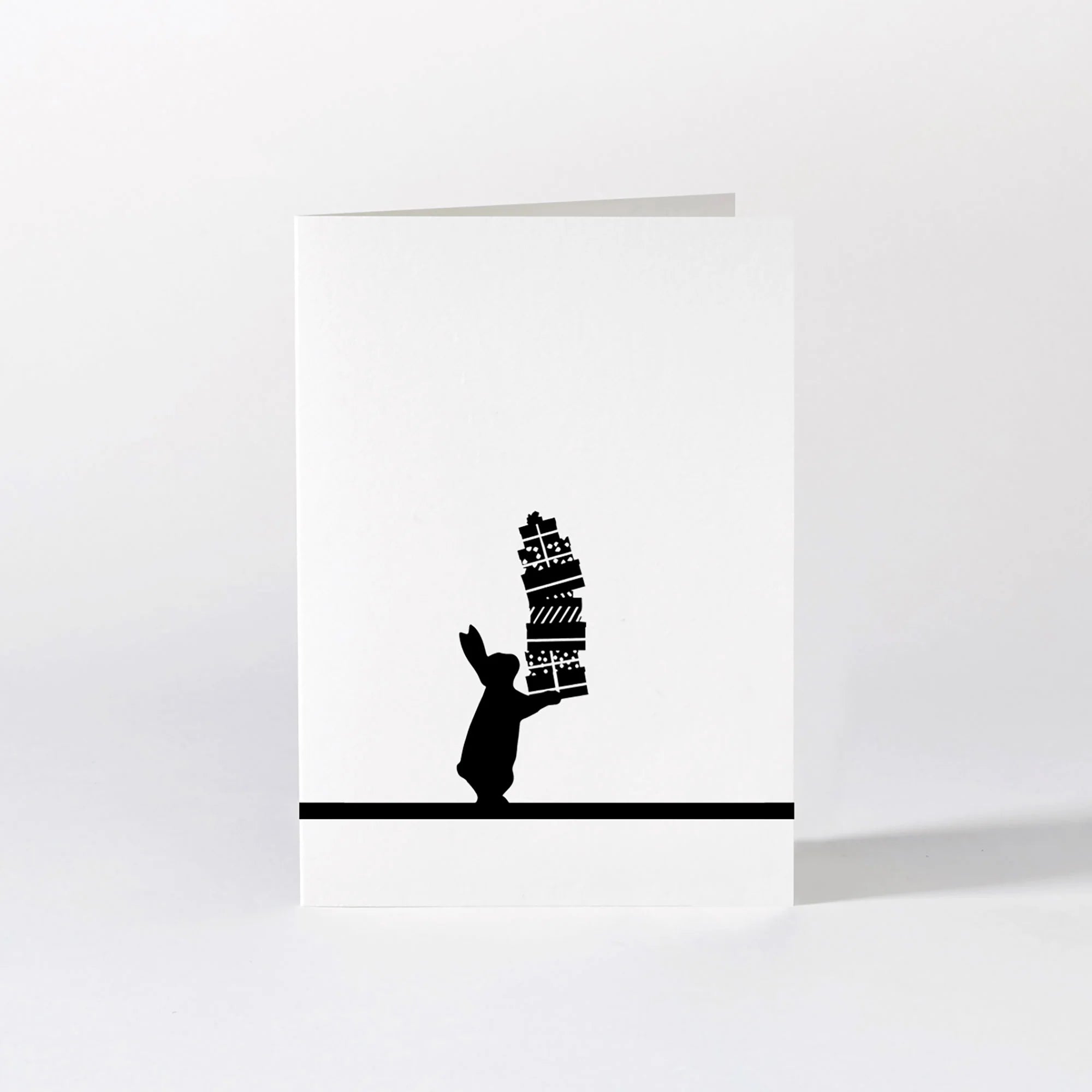 HAM Luxury Greeting Card - Present Giving Rabbit