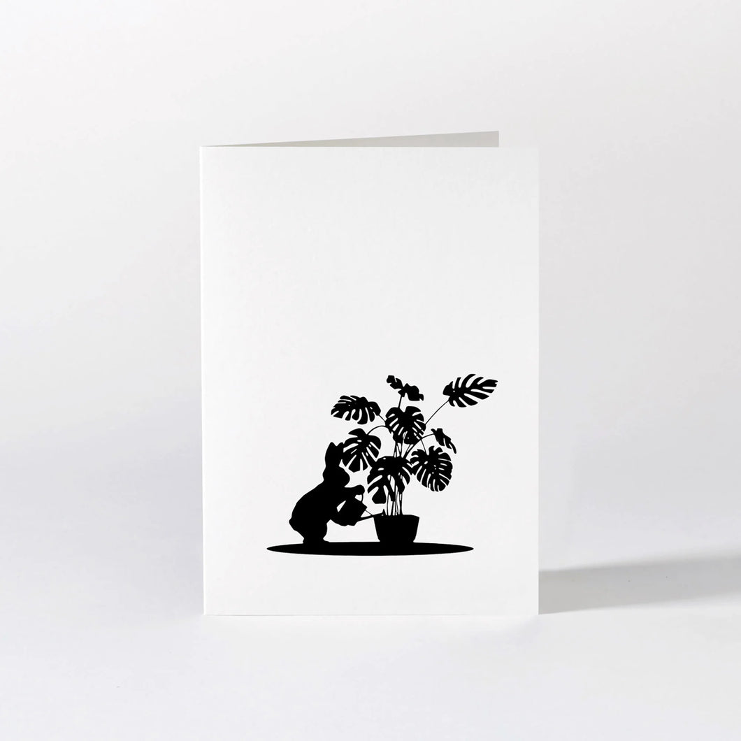 HAM Luxury Greeting Card - Watering Rabbit