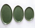Haand Oval Platter - Ripple | 18 in - Fern