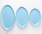 Haand Oval Platter - Ripple | 18 in - Robin's Egg