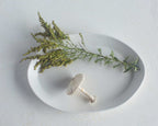 Haand Oval Platter - Ripple | 18 in - Matte Grey