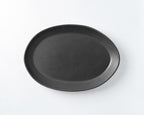 Haand Oval Platter - Ripple | 13 in - Matte Black