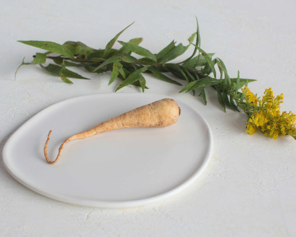 Haand Salad Plate - Ripple | 8.5 in - Matte White